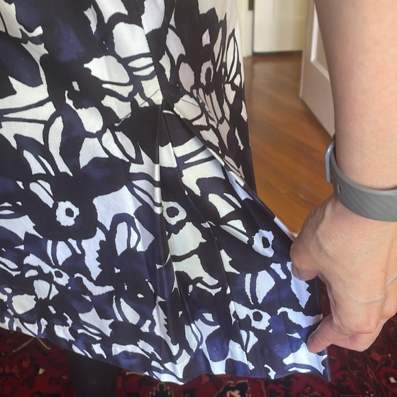 Anthropologie Eva Franco Pencil Skirt Statement Bow Blue/White NWT Offer Welcome - Picture 6 of 11